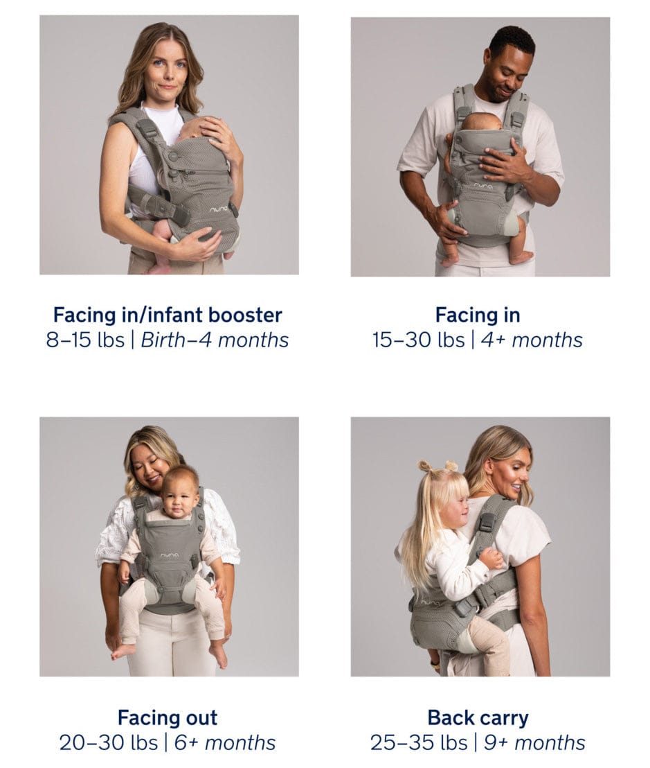 Nuna CUDL Clik 4 in 1 Baby Carrier - Fog - BC17202FOG