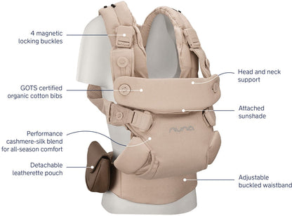 Nuna CUDL Luxe 4 in 1 Baby Carrier - Pearl - BC17250PRL