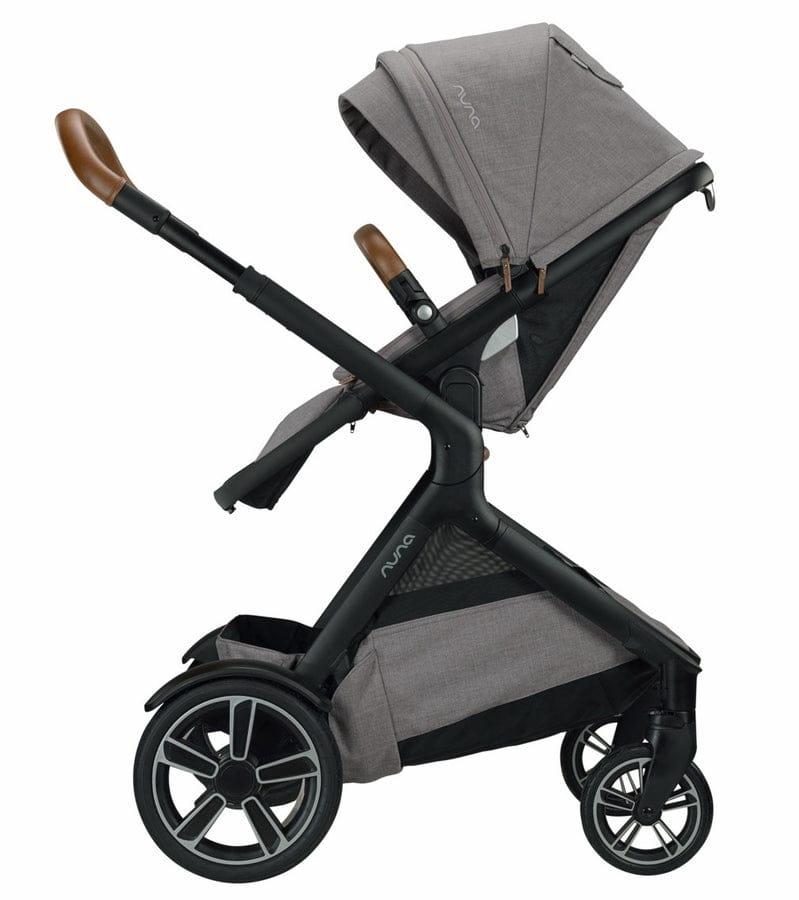 Nuna DEMI Grow Double Stroller + Bassinet Bundle - Frost