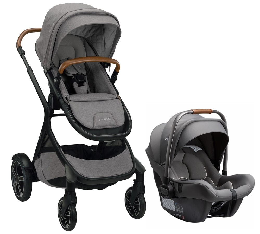 Nuna DEMI Grow + PIPA Lite R Travel System Bundle - Frost/Granite - ST08110FRT-CF08508600GRN