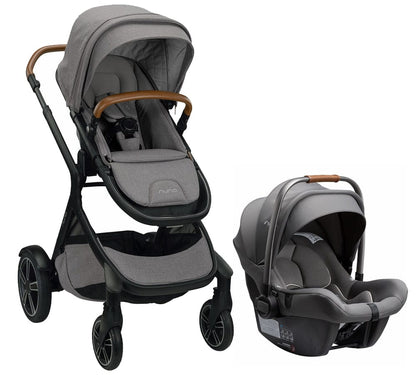 Nuna DEMI Grow + PIPA Lite R Travel System Bundle - Frost/Granite - ST08110FRT-CF08508600GRN