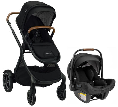 Nuna DEMI Grow + PIPA Lite RX Travel System Bundle - Caviar/Caviar - ST08110CVR-CF10208600CVR