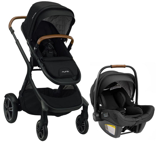 Nuna DEMI Grow + PIPA Lite RX Travel System Bundle - Caviar/Caviar - ST08110CVR-CF10208600CVR