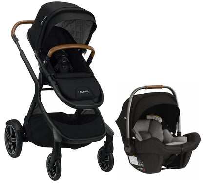 Nuna DEMI Grow + PIPA Lite Travel System Bundle - Caviar/Caviar - ST08110CVR-CF08500CVR