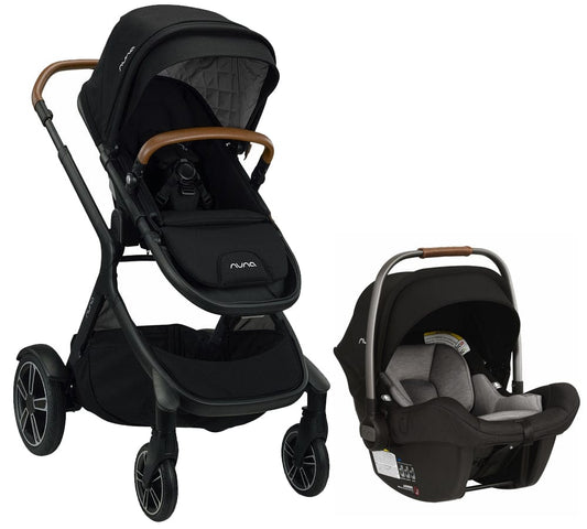 Nuna DEMI Grow + PIPA Lite Travel System Bundle - Caviar/Caviar - ST08110CVR-CF08500CVR