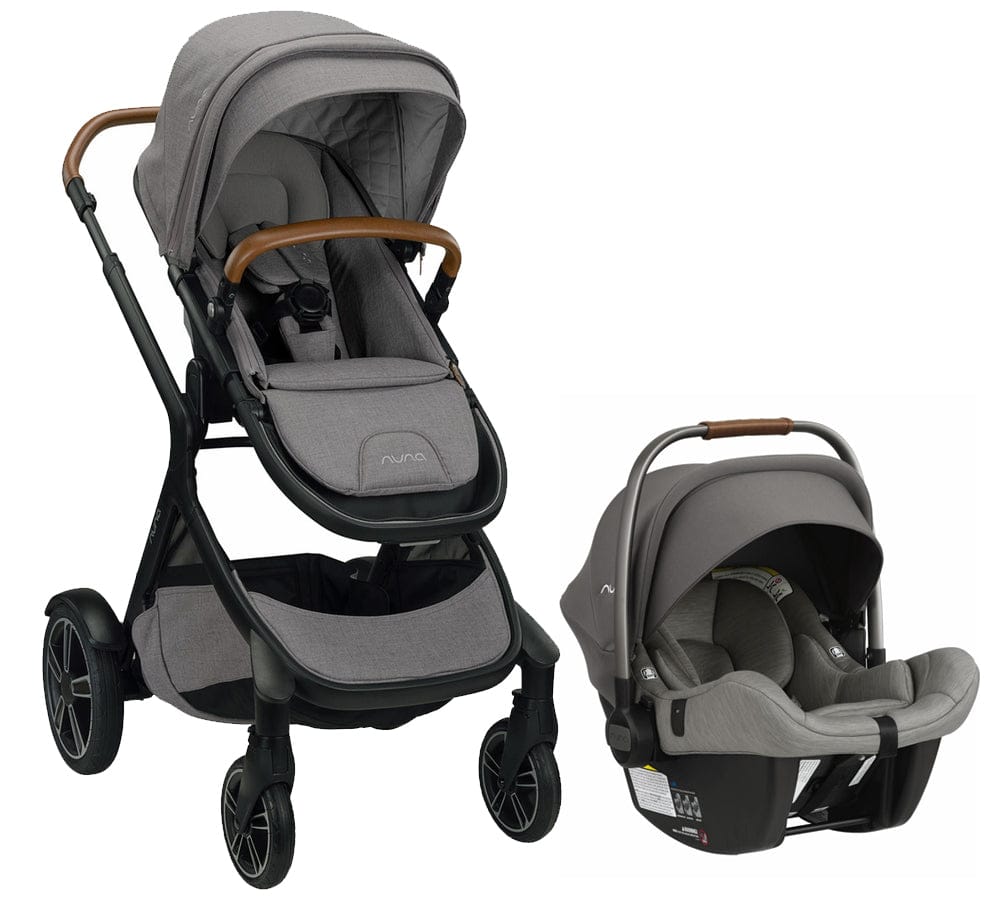 Nuna DEMI Grow + PIPA Lite Travel System Bundle - Frost/Granite - ST08110FRT-CF08500GRN