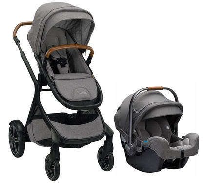 Nuna DEMI Grow + PIPA RX Travel System Bundle - Frost/Granite - ST08110FRT-CF12508600GRN