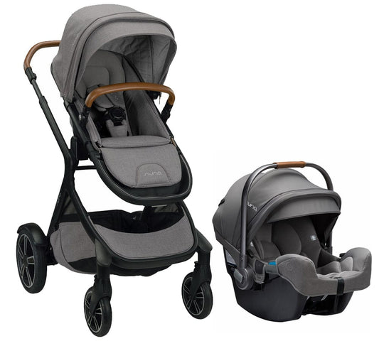 Nuna DEMI Grow + PIPA RX Travel System Bundle - Frost/Granite - ST08110FRT-CF12508600GRN