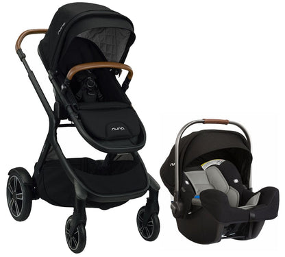 Nuna DEMI Grow + PIPA Travel System Bundle - Caviar/Caviar - ST08110CVR-CF03501CVR