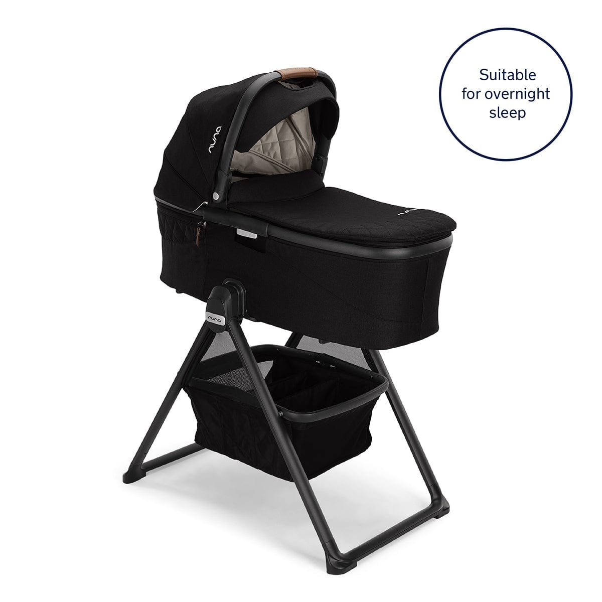 Nuna DEMI Grow Bassinet + Stand - Caviar - CD09200CVR