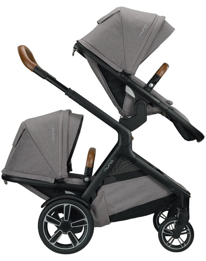 Nuna DEMI Grow Double Stroller + Bassinet Bundle - Frost - DBL-ST08110FRT-CC09204FRT