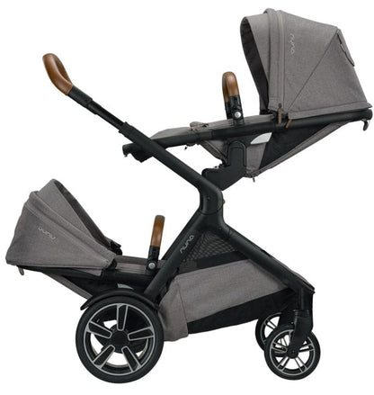 Nuna DEMI Grow Double Stroller + Bassinet Bundle - Frost - DBL-ST08110FRT-CC09204FRT