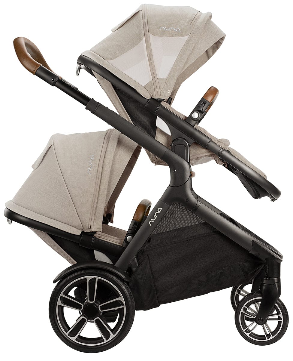 Nuna DEMI Grow Double Stroller with Aire Protect Canopy + Classic Canopy - Hazelwood