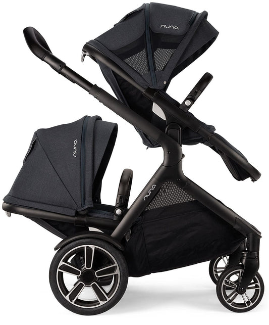 Nuna DEMI Grow Double Stroller with Aire Protect Canopy + Classic Canopy - Ocean - ST08120OCN-AC08116OCN