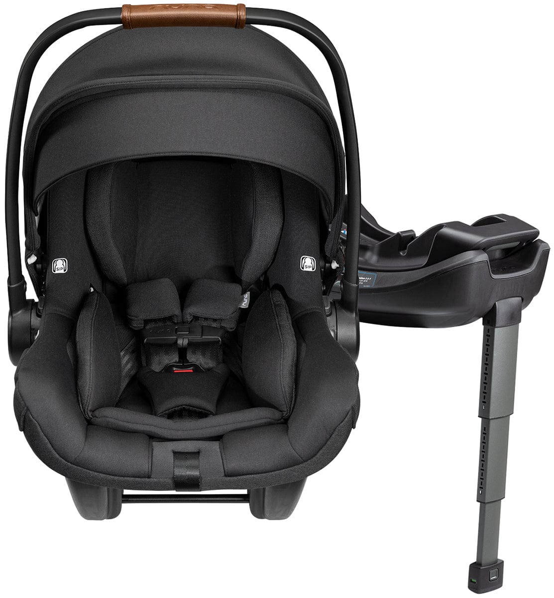 Nuna DEMI Grow + PIPA Lite RX Travel System with Aire Protect Canopy + Classic Canopy - Caviar - ST08120CVR-CF10208600CVR