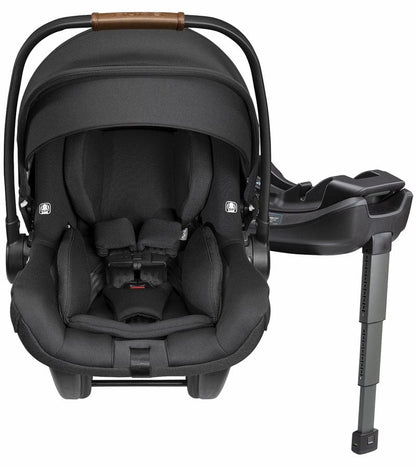 Nuna DEMI Grow + PIPA Lite RX Travel System with Aire Protect Canopy + Classic Canopy - Hazelwood / Caviar - ST08122HAZ-CF10208600CVR