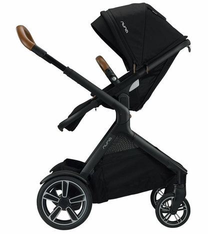 Nuna DEMI Grow Double Stroller + Bassinet Bundle - Caviar - DBL-ST08110CVR-CC09204CVR