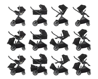 Nuna DEMI Grow + PIPA Lite Travel System Bundle - Caviar/Caviar - ST08110CVR-CF08500CVR