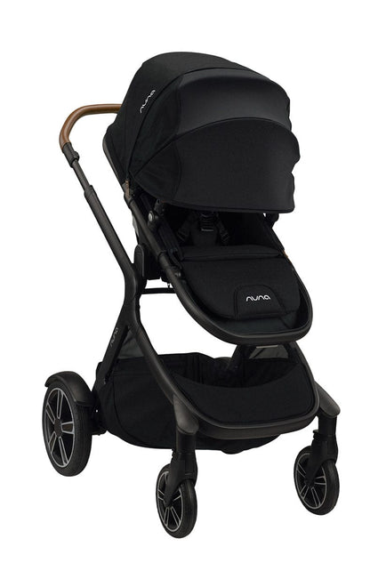 Nuna DEMI Grow Single-to-Double Stroller with Aire Protect Canopy + Classic Canopy - Caviar - ST08120CVR