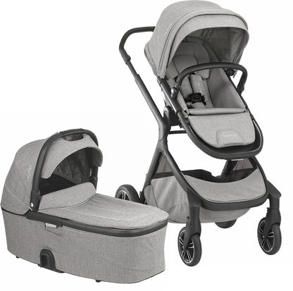 Nuna Demi Grow Stroller & Bassinet - Frost - ST08101FRT-CC09200FRT