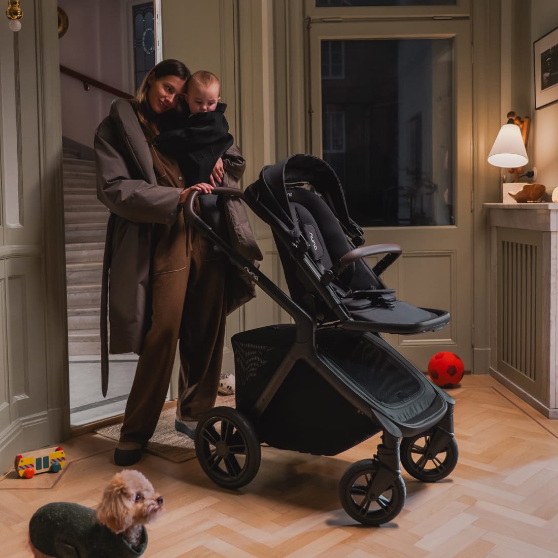Nuna DEMI icon Stroller + PIPA aire Infant Car Seat Travel System - Caviar - ST22901CCR-CF18500CCR