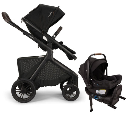 Nuna DEMI icon Stroller + PIPA aire RX Infant Car Seat Travel System - Caviar - ST22901CCR-CF18508600CVR