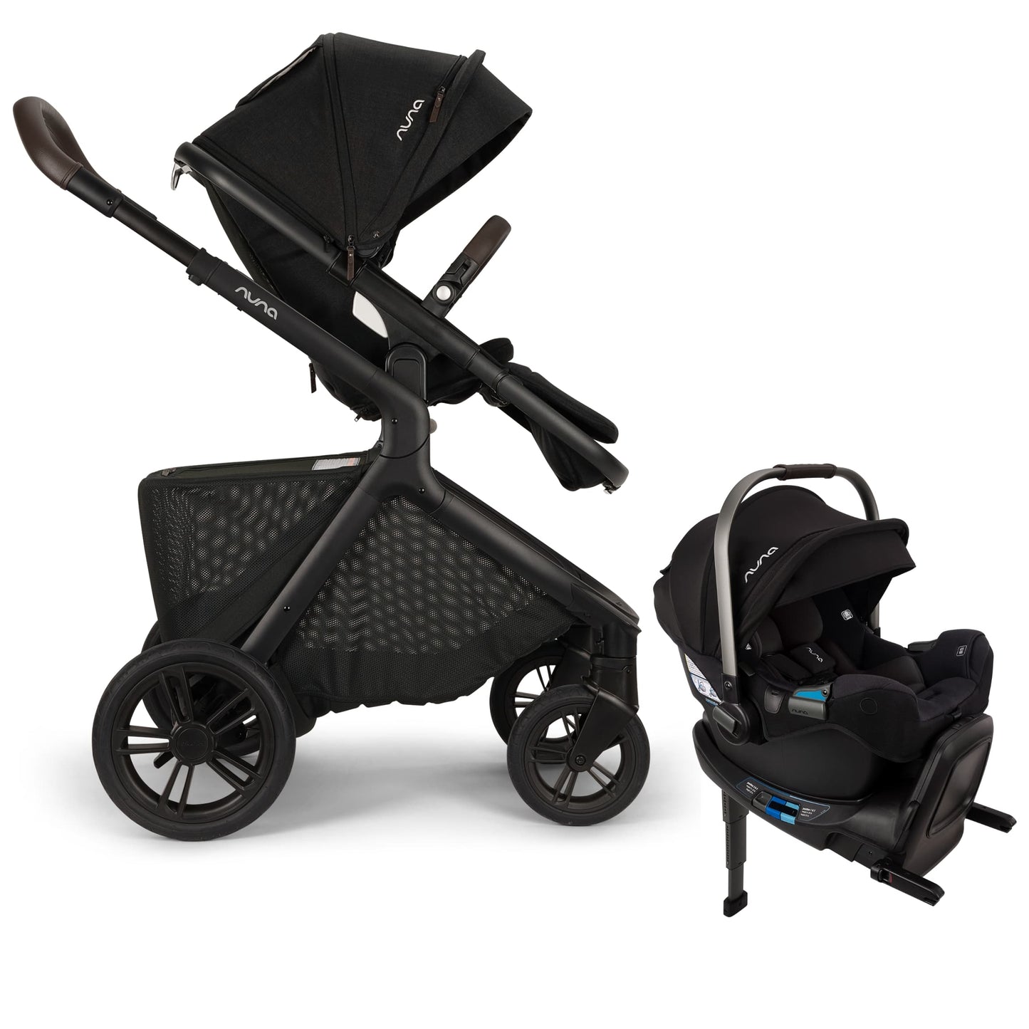 Nuna DEMI icon Stroller + PIPA RX Infant Car Seat Travel System - Caviar - ST22901CCR-CF12508610CCR