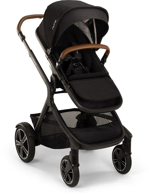 Nuna DEMI Next Double Stroller with Rider Board Bundle - Caviar - ST17902CVR-AC17902CVR