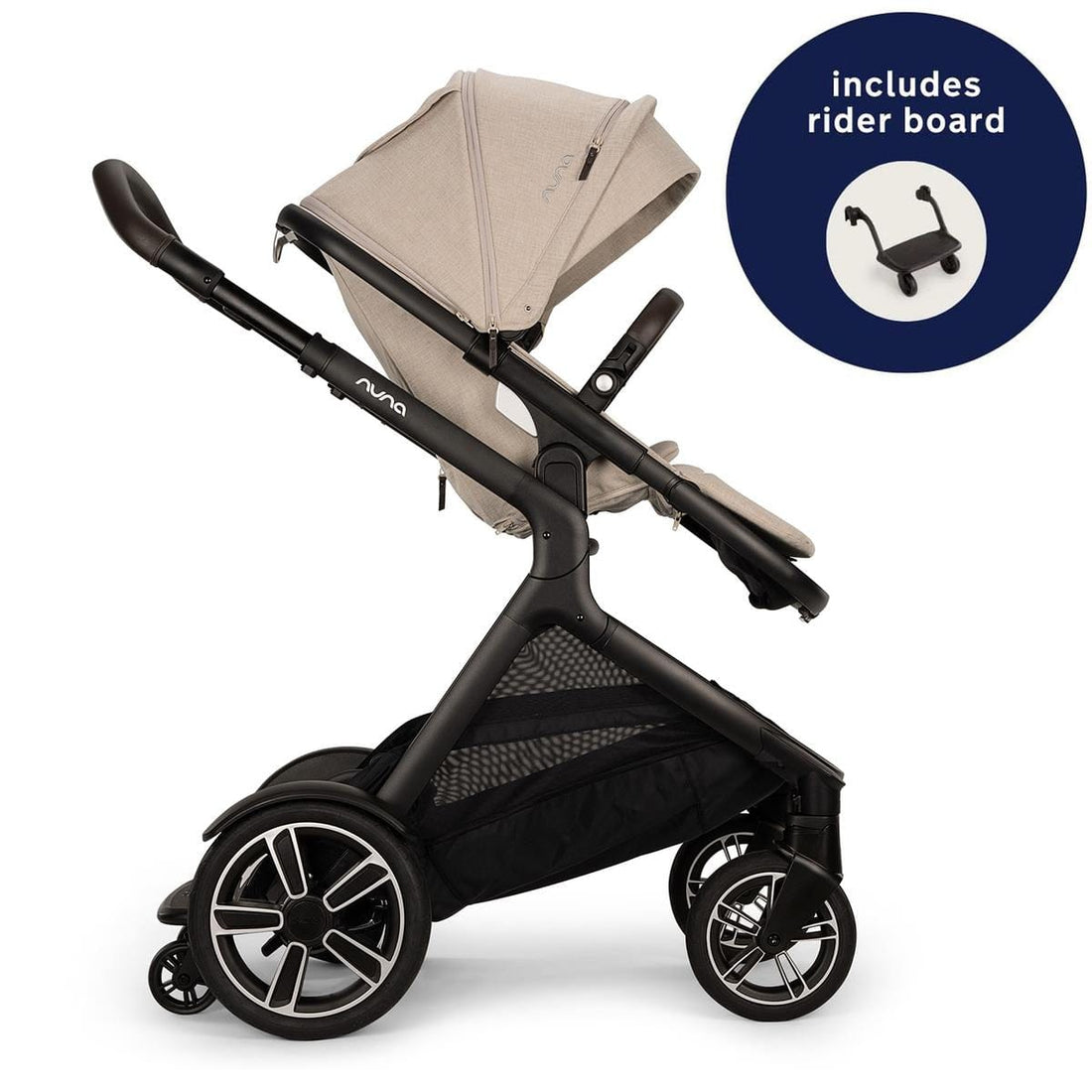 Nuna DEMI Next Stroller with Rider Board - Biscotti - ST17902BIS