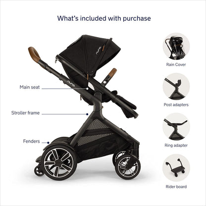 Nuna DEMI Next Stroller with Rider Board - Caviar - ST17902CVR