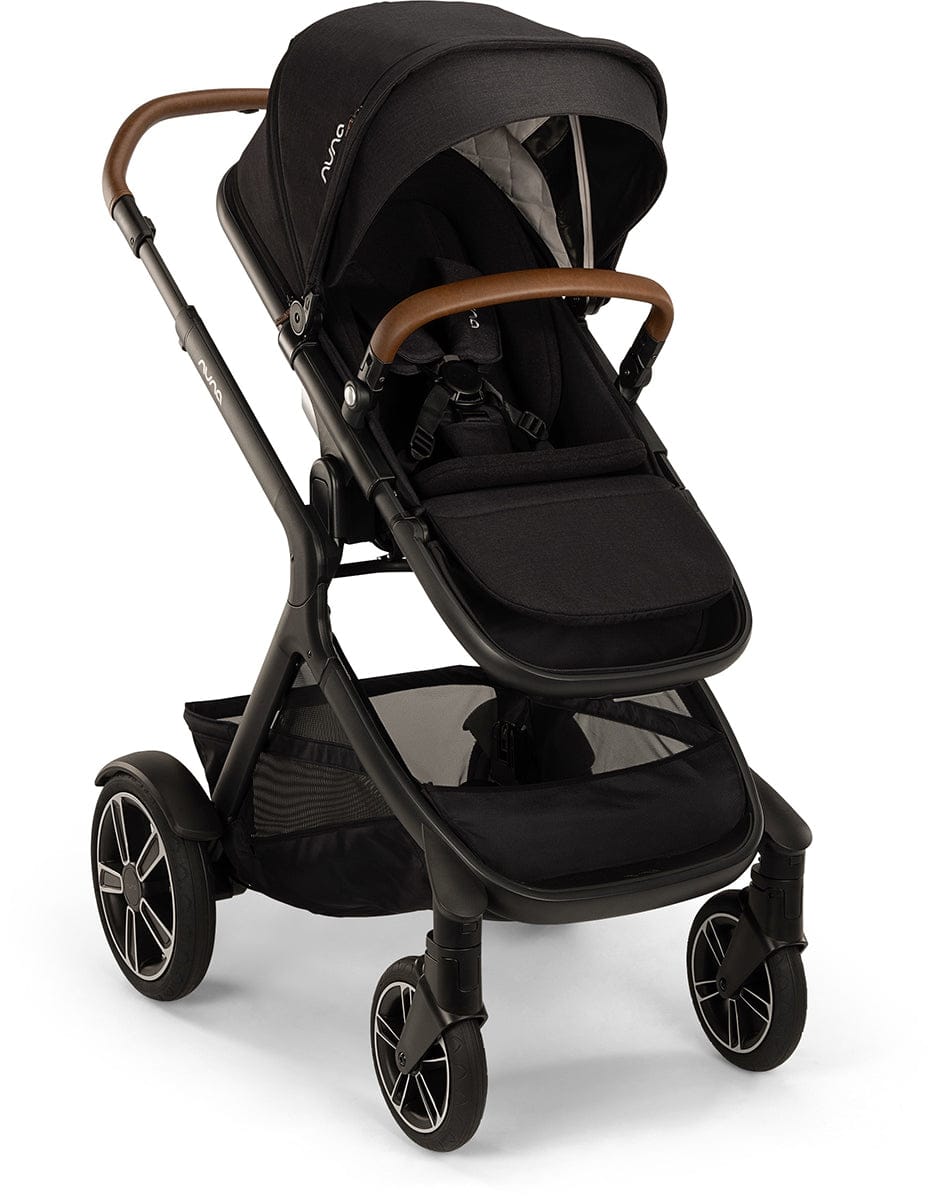Nuna DEMI Next Stroller with Rider Board + DEMI Grow Bassinet with Stand Bundle - Caviar - ST17902CVR-CD09200CVR