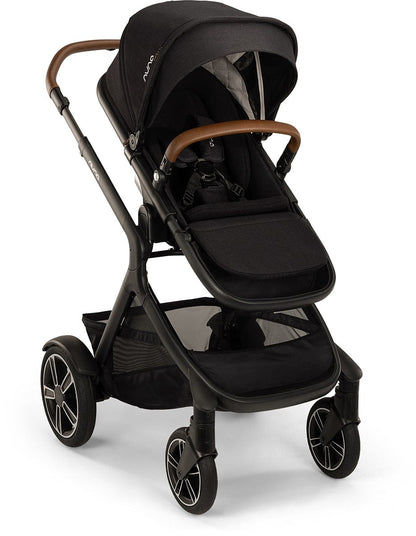 Nuna DEMI Next Stroller with Rider Board + DEMI Grow Bassinet with Stand Bundle - Caviar - ST17902CVR-CD09200CVR