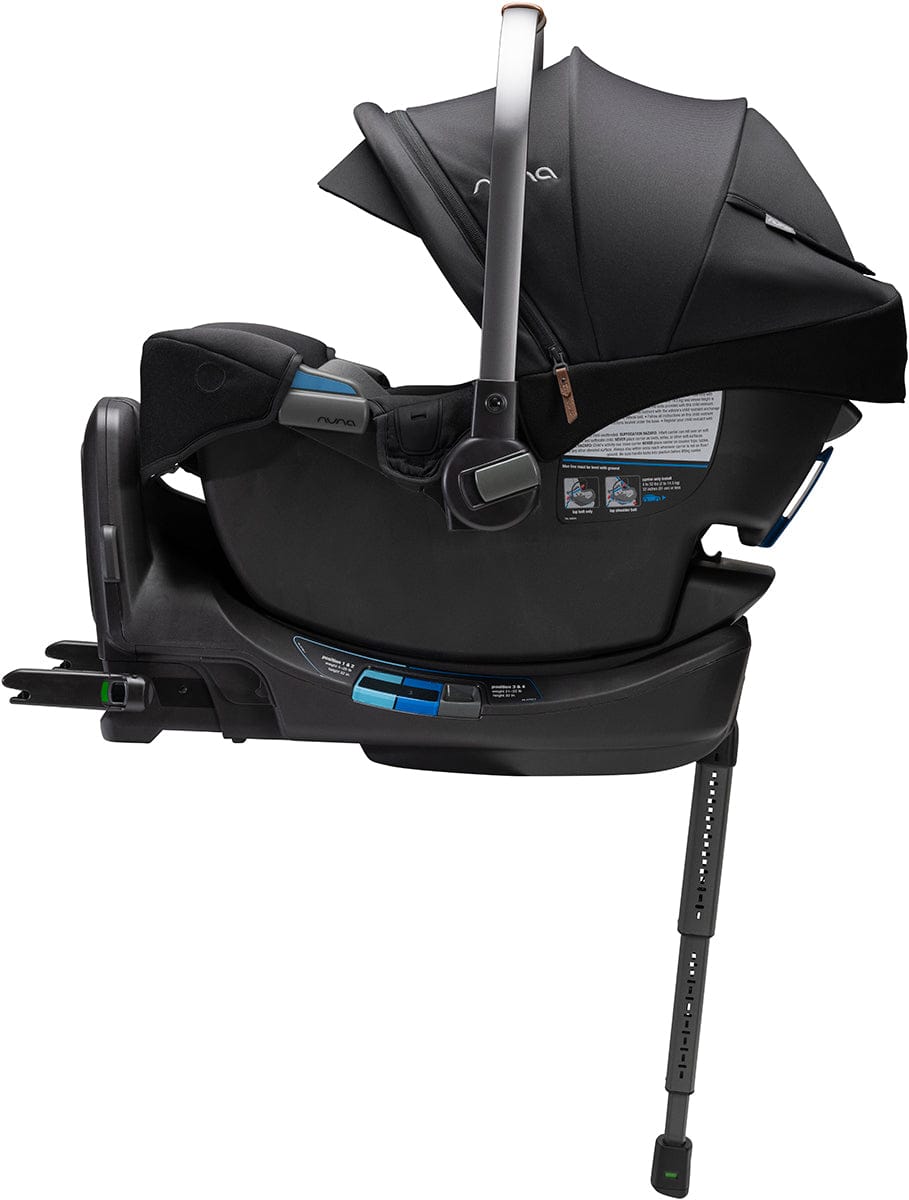 Nuna DEMI Next Stroller with Rider Board + DEMI Grow Bassinet with Stand + PIPA RX Travel System Bundle - Caviar - TRVL-ST17902CVR-CD09200CVR