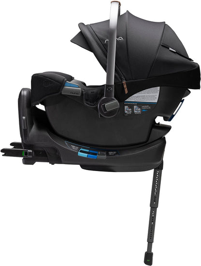 Nuna DEMI Next Stroller with Rider Board + DEMI Grow Bassinet with Stand + PIPA RX Travel System Bundle - Caviar - TRVL-ST17902CVR-CD09200CVR