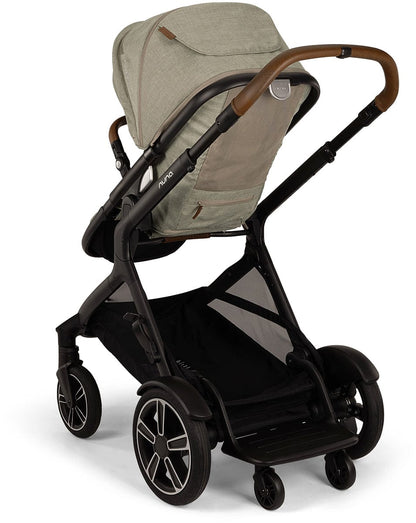 Nuna DEMI Next Stroller with Rider Board + DEMI Next Bassinet with Stand + PIPA RX Travel System Bundle - Hazelwood - TRVL-ST17902HAZ-CD18700HAZ