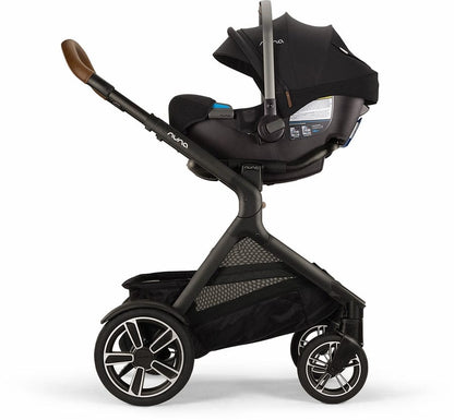 Nuna DEMI Next Stroller with Rider Board + PIPA Aire RX Travel System Bundle - Caviar - ST17902CVR-CF18508600CVR