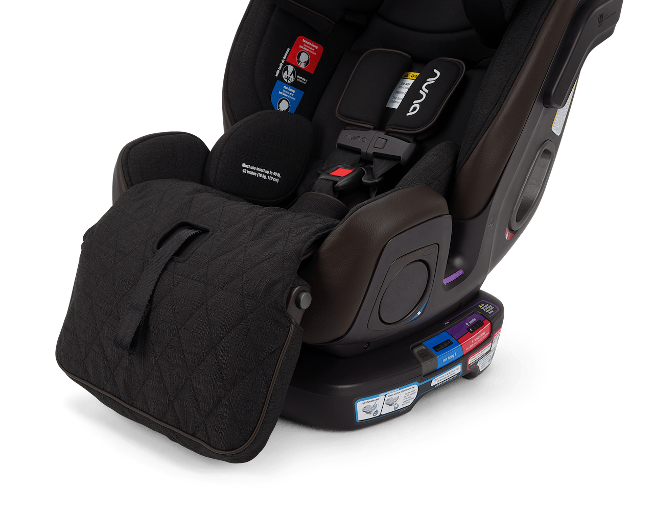 Nuna EXEC Next All-In-One Convertible Car Seat - Caviar / Chocolate - CS20500CCR
