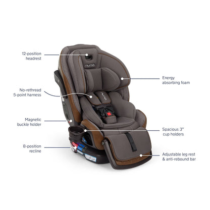 Nuna EXEC Next All-In-One Convertible Car Seat - Granite - CS20500GRN