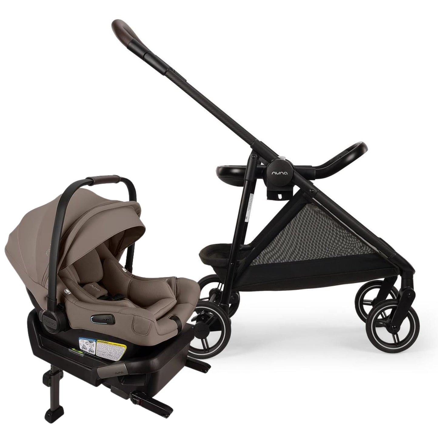 Nuna Flex System Frame + PIPA Aire Travel System Bundle - Cedar - SF16070CVR - CF18502CDR