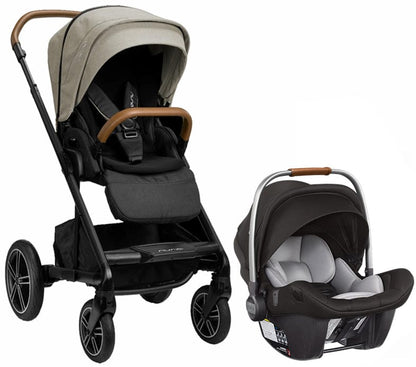 Nuna MIXX Next + PIPA Lite LX Travel System Bundle - Timber/Caviar - ST13421TIM-CF08501CVR