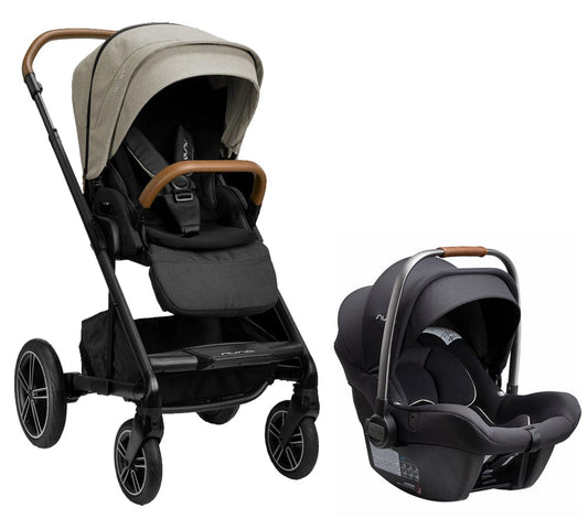 Nuna MIXX Next + PIPA Lite R Travel System Bundle - Timber/Caviar - ST13421TIM-CF08508600CVR