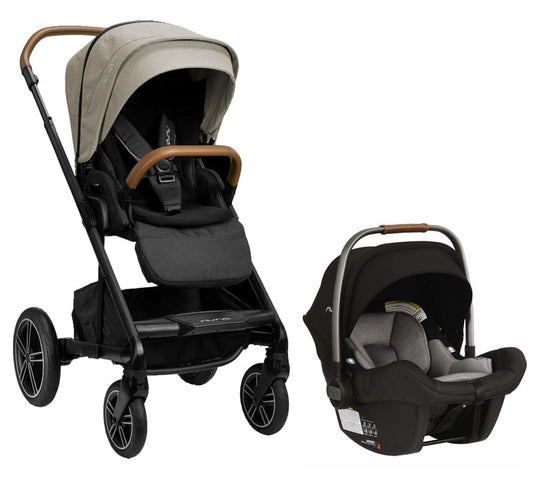Nuna MIXX Next + PIPA Lite Travel System Bundle - Timber/Caviar - ST13421TIM-CF08500CVR