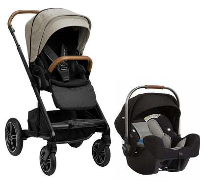 Nuna MIXX Next + PIPA Travel System Bundle - Timber/Caviar - ST13421TIM-CF03501CVR