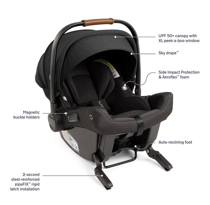 Nuna MIXX next + PIPA urbn Travel System - Caviar - TS13415602CVR