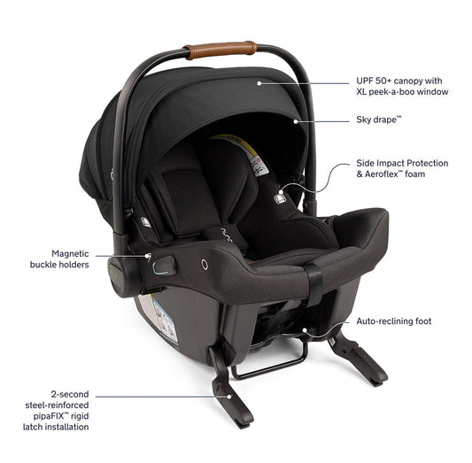 Nuna MIXX next + PIPA urbn Travel System - Caviar - TS13415602CVR