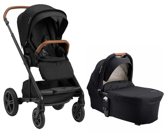 Nuna MIXX Next Stroller + Bassinet Bundle - Caviar - ST13419CVR-CC09810CVR