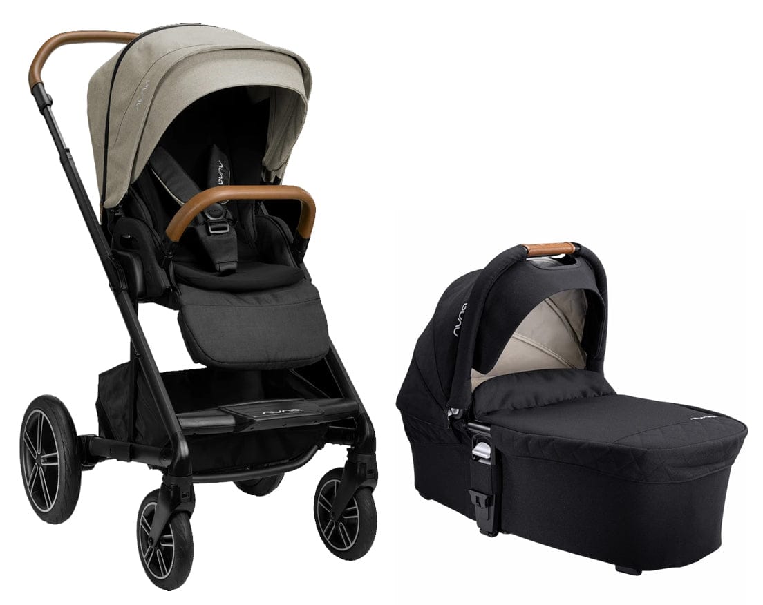 Nuna MIXX Next Stroller + Bassinet Bundle - Timber - ST13421TIM-CC09810CVR