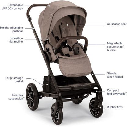 Nuna MIXX Next Stroller with Magnetic Buckle