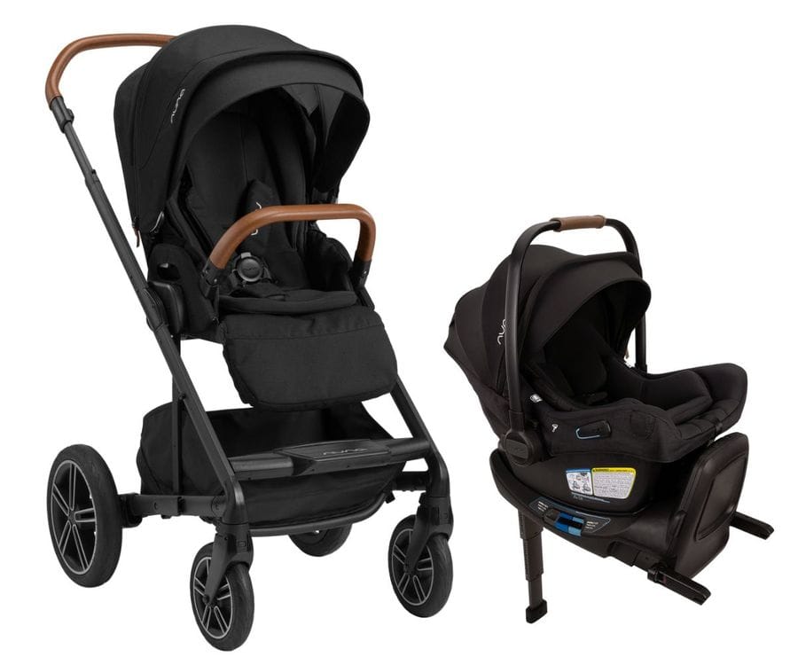 Nuna MIXX Next with Magnetic Buckle + PIPA Aire RX Travel System (One Box) - Caviar - Z2ST13418CVR