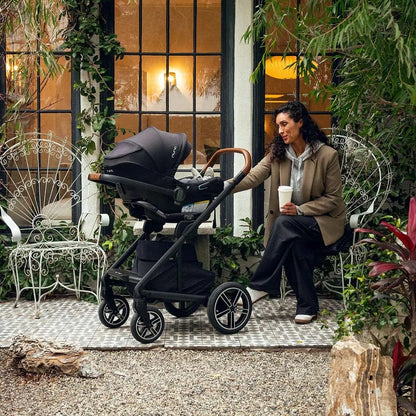 Nuna MIXX Next with Magnetic Buckle + PIPA Aire RX Travel System (One Box) - Caviar - Z2ST13418CVR